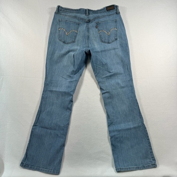 Levis 515 Bootcut Jeans Womens Size 14 Light Blue High Rise - Picture 4 of 15
